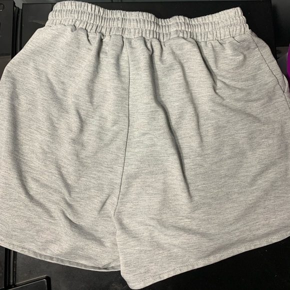 Gray Cloth Drawstring Shorts - Picture 2 of 3